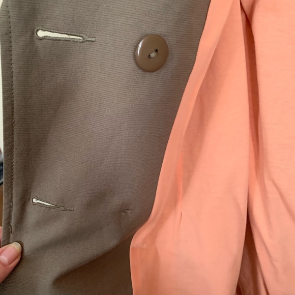 Votre Nom trench coat, quality, lined, belted, pockets, tan, double breasted, XL - Picture 14 of 15